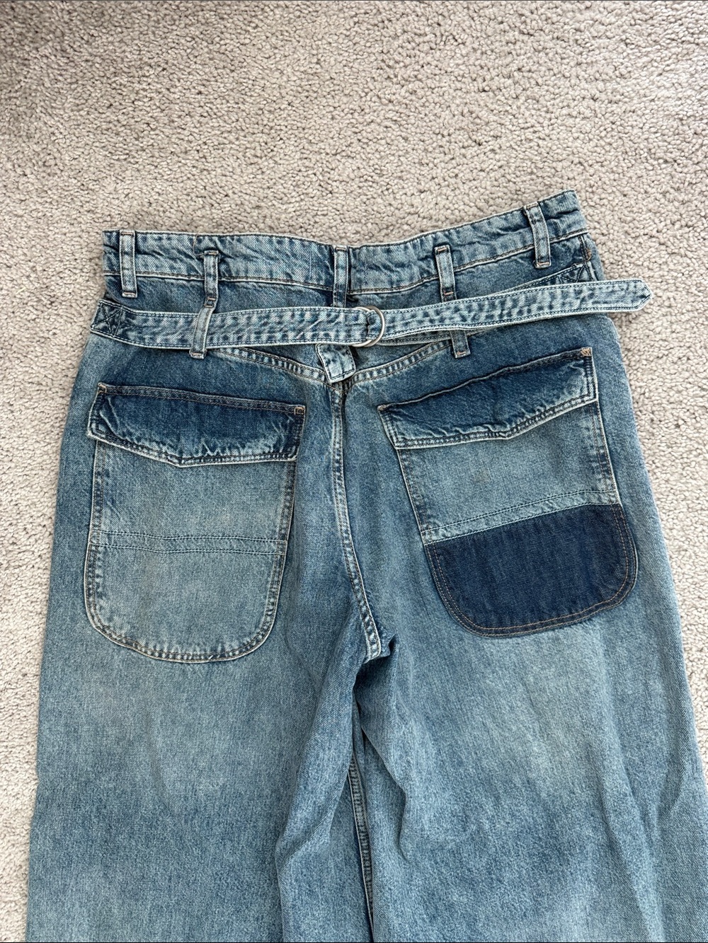 We The Free Wide Leg Light Blue Women’s Jeans - Picture 4 of 5